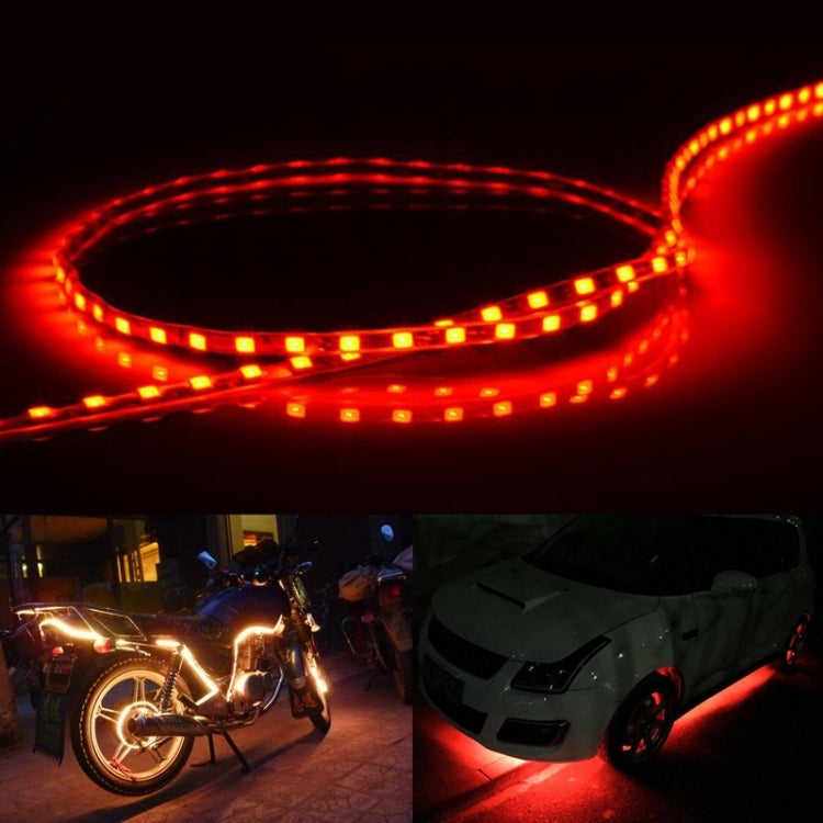 5 PCS Normally-on Style 45 LED 3528 SMD Waterproof Flexible Car Strip Light for Car Decoration, DC 12V, Length: 45cm, 45cm+Ice blue, 45cm+Pink, 45cm+Red, 45cm+White, 45cm+Yellow, 45cm+Dark Blue, 45cm+Green