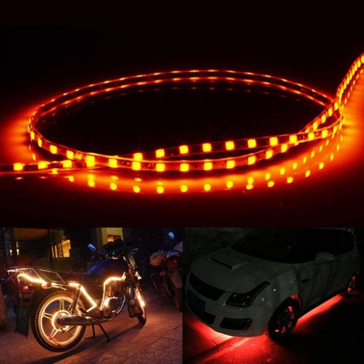 5 PCS Normally-on Style 45 LED 3528 SMD Waterproof Flexible Car Strip Light for Car Decoration, DC 12V, Length: 45cm, 45cm+Ice blue, 45cm+Pink, 45cm+Red, 45cm+White, 45cm+Yellow, 45cm+Dark Blue, 45cm+Green
