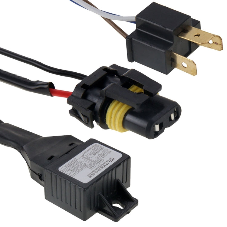 DC12V 35W H4-3 HID Xenon Light Single Beam Super Vision Waterproof Head Lamp with One Cable, Color Temperature: 6000K, Pack of 2, H4