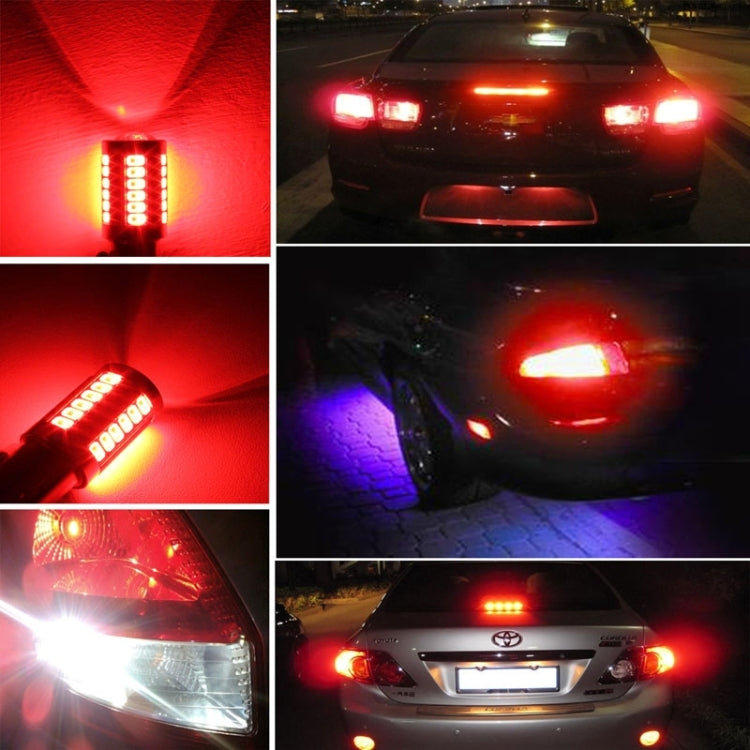 2PCS 1157/BAY15D 16.5W 1155LM 630-660nm 33 LED SMD 5630 Red Light Car Brake Light Lamp Bulb for Vehicles , DC12V, 1157