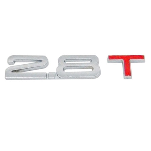 3D Universal Decal Chromed Metal Car Emblem Badge Sticker Car Trailer Gas Displacement Identification, Size: 8.5x2.5 cm, 1.6T, 1.8T, 2.0T, 2.5T, 2.8T, 3.0T