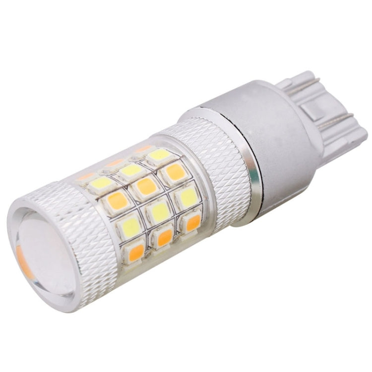 T20/7443 8W 420LM White + Yellow Light 42 LED 2835 SMD Car Brake Light Steering Light Bulb, DC 12V, T20