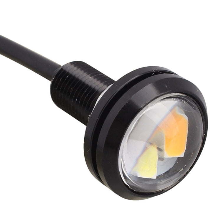 2 PCS  22.5mm 2W 200LM White + Yellow Light 4 LED SMD 5630 Eagle Eye Car Steering Light Daytime Running Light, 0