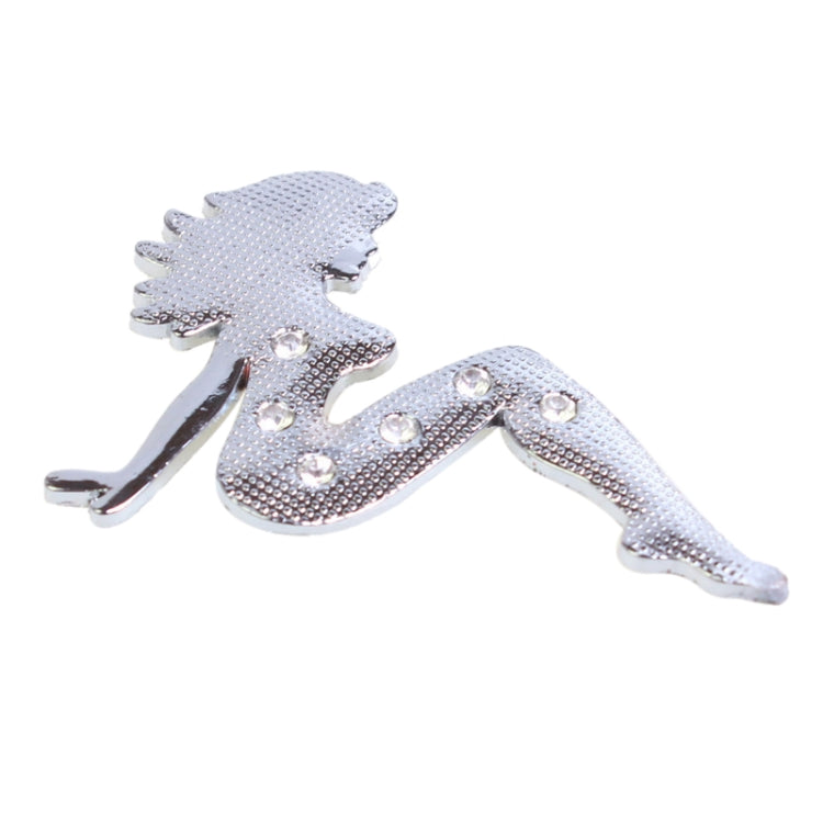 Beautiful Girl Diamond Metal Chrome Badges, Girl