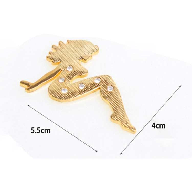 Beautiful Girl Diamond Metal Chrome Badges, Girl