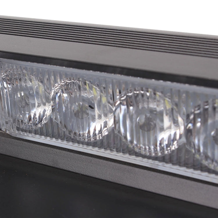 8W 800LM 8-LED 3-Modes Adjustable Angle Car Strobe Flash Dash Emergency Light Warning Lamp with Suckers, DC 12V, White + Red, White + Yellow