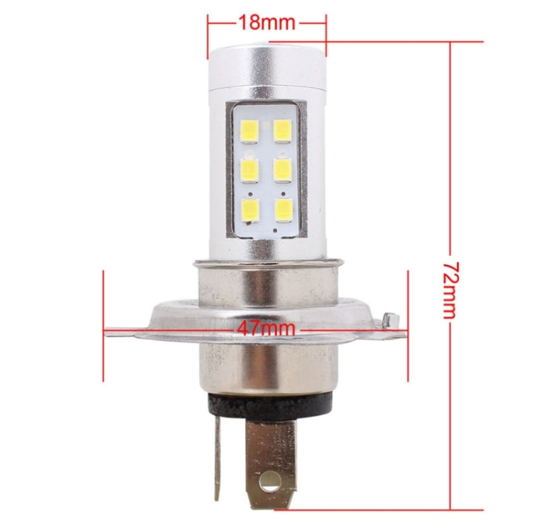 H4 4.2W 630LM White Light 21 LED 2835 SMD Car Headlamp Bulb, Constant Current, DC 12-24V, H4 4.2W