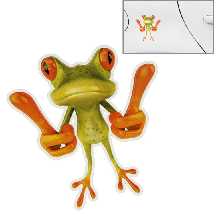 Frog Pattern Car Sticker, Size: 15.5x12.5 cm, Thumb, Leaning