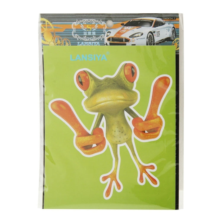 Frog Pattern Car Sticker, Size: 15.5x12.5 cm, Thumb, Leaning
