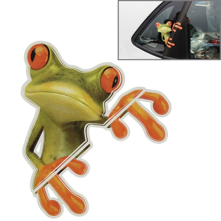 Frog Pattern Car Sticker, Size: 15.5x12.5 cm, Thumb, Leaning