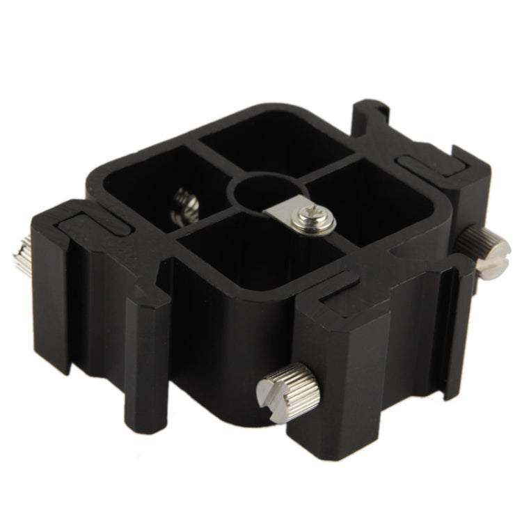 XF0003 Triple Heads Hot Shoe Mount Adapter Flash Holder Bracket Light Stand Holder, Square Triple Heads Bracket