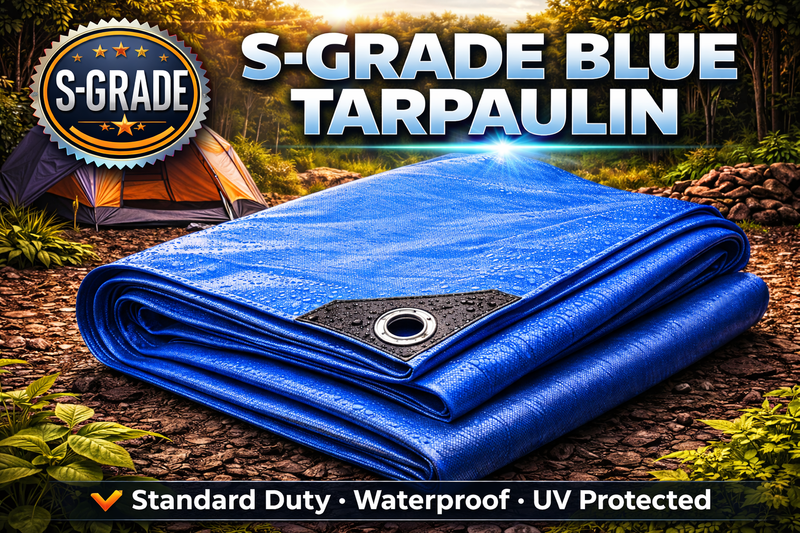 S-Grade Blue Tarpaulin 3m x 5m