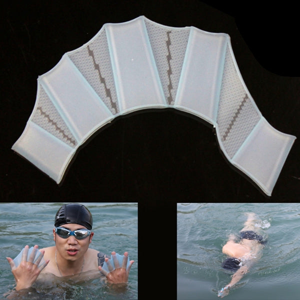 Silicone Swimming Web Fins Hand Flippers Training Gloves, M, Size: M Magenta, Size: M Blue