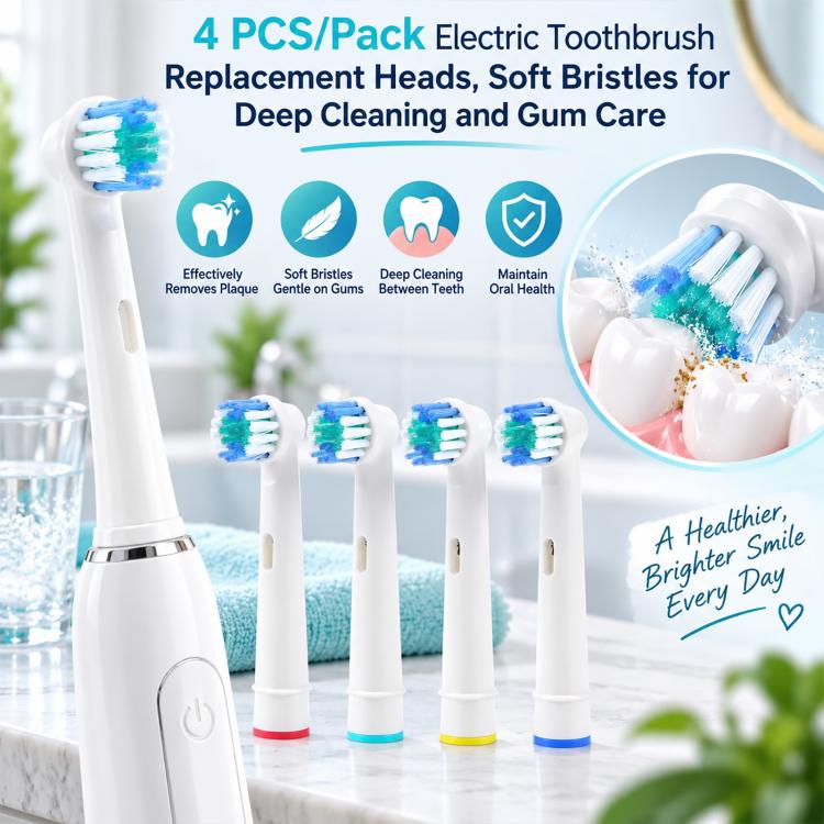 4 PCS Electric Toothbrush Heads Replacement Oral Health Care