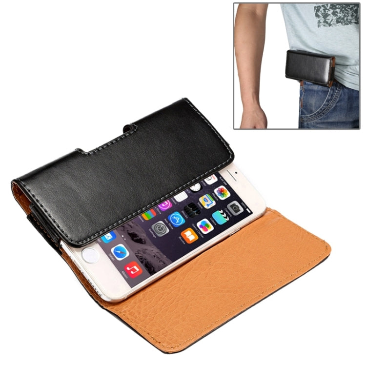 Horizontal Style Lamb Skin Texture Waist Bag with Back Splint for iPhone 6 / Galaxy S4 / S3