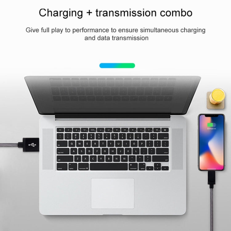 Net Style Metal Head 8 Pin to USB Data / Charger Cable, Cable Length: 1m