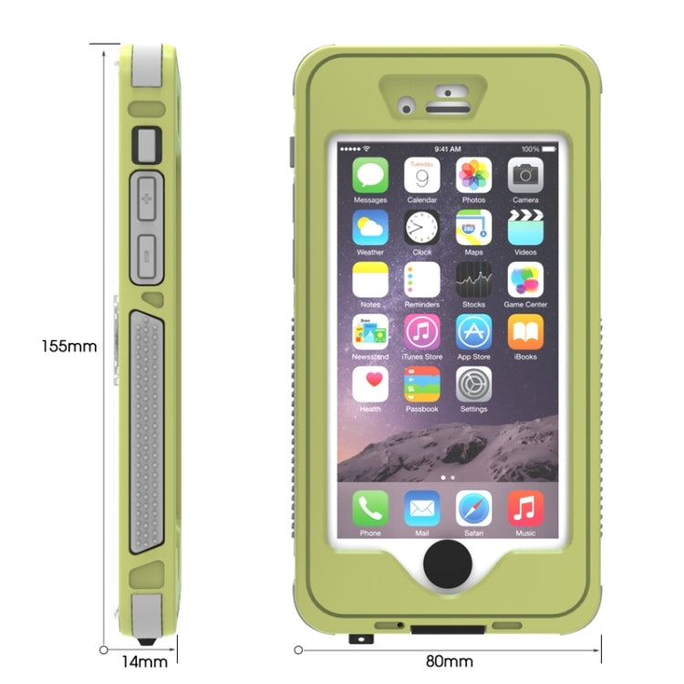 Waterproof Dustproof Shockproof Crushproof Noctilucent Protective Case with Holder for iPhone 6 & 6S
