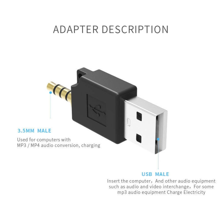 For iPod shuffle 3rd / 2nd USB Data Dock Charger Adapter, Length: 4.6cm