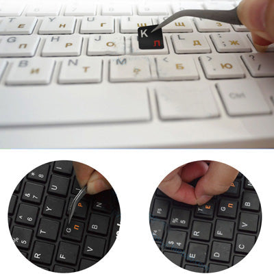 Russian Learning Keyboard Layout Sticker for Laptop / Desktop Computer Keyboard, Russian