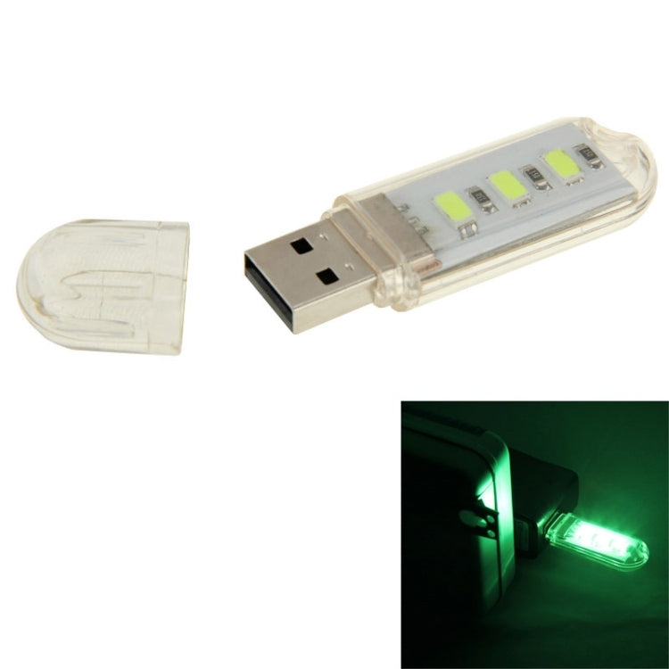 3 LED SMD 5630 1.5W USB Flash Disk Style USB Light Lamp, White Light, Green Light