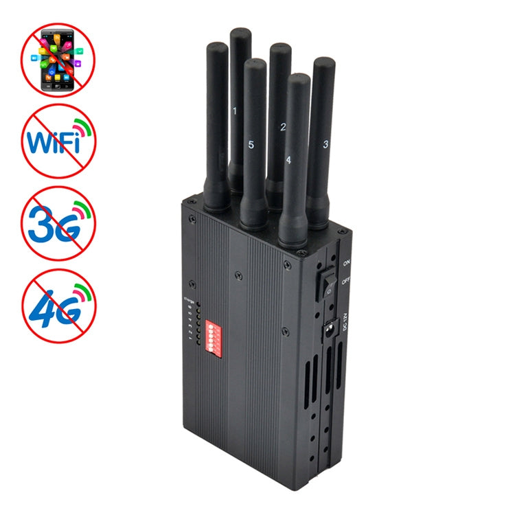 GSM / CDMA / DCS / PCS / 3G / 4G / Wifi Mobile Phone Signal  Breaker / Jammer / Isolator, Coverage: 20meters (JAX-121A-6D). [THIS ITEM WILL NOT SHIPPED TO USA]
