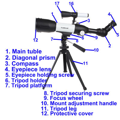 F350 x D70 Astronomical Telescopes (Expansion Length: 500mm, Stents Expansion Height: 400mm), F350 x D70