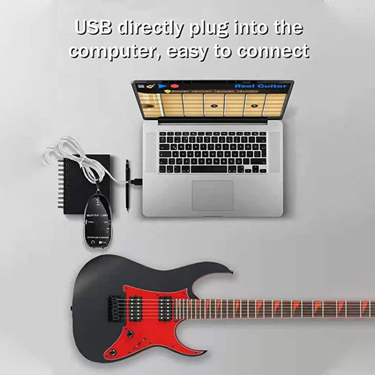 USB Interface Guitar Link Cable PC / MAC Recording, USB Interface Guitar Link Cable (White), USB Interface Guitar Link Cable (Black)
