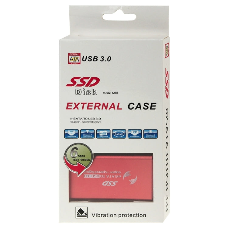 6gb/s mSATA Solid State Disk SSD to USB 3.0 Hard Disk Case