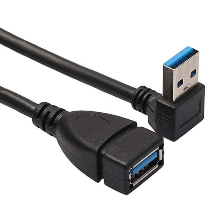 USB 3.0 Down Angle 90 degree  Extension Cable Male to Female Adapter Cord, Length: 15cm, Down Angle AM to AF, length: 15cm
