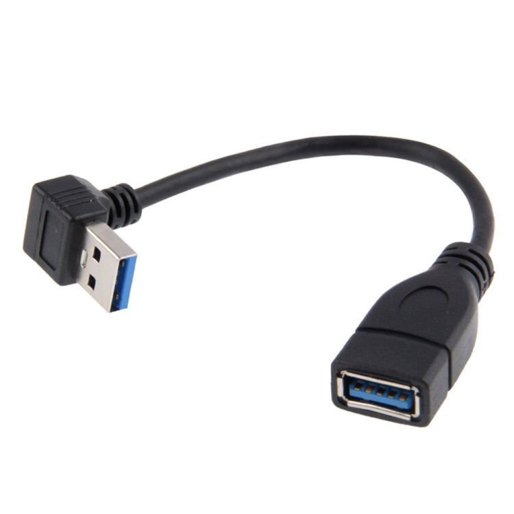USB 3.0 Down Angle 90 degree  Extension Cable Male to Female Adapter Cord, Length: 15cm, Down Angle AM to AF, length: 15cm