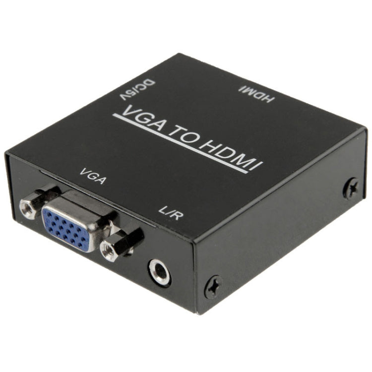 HD 1080P HDMI Mini VGA to HDMI Scaler Box Audio Video Digital Converter Adapter for PC / HDTV, HD 1080P