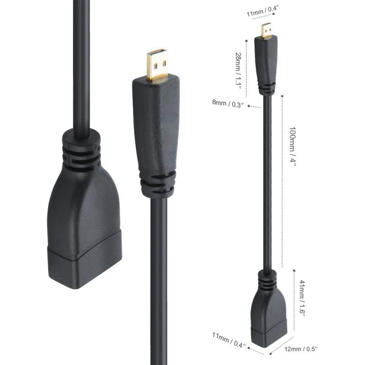 17cm Micro HDMI Male to HDMI Female Adapter Cable, Length: 17cm