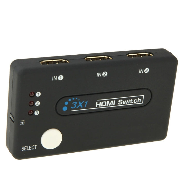 Mini 3x1 HD 1080P HDMI V1.3 Selector with Remote Control for HDTV / STB/ DVD / Projector / DVR, 1x3 HDMI V1.3
