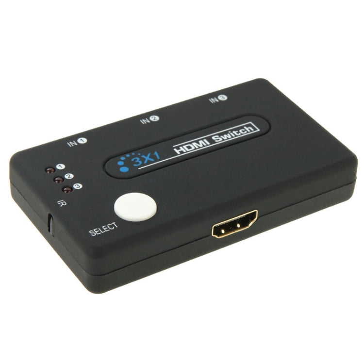Mini 3x1 HD 1080P HDMI V1.3 Selector with Remote Control for HDTV / STB/ DVD / Projector / DVR, 1x3 HDMI V1.3