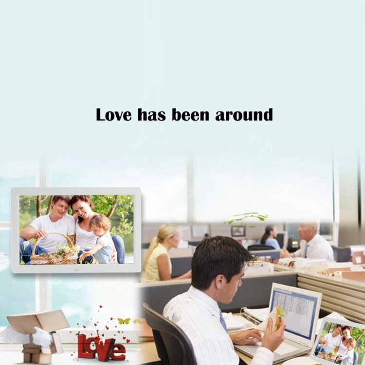 12 inch LED Display Multi-media Digital Photo Frame with Holder & Music & Movie Player, Support USB / SD / Micro SD / MMC / MS / XD Card Input