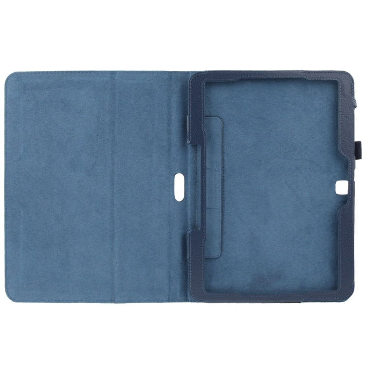 Litchi Texture Flip Leather Case with Holder for Galaxy Tab 4 10.1 / T530