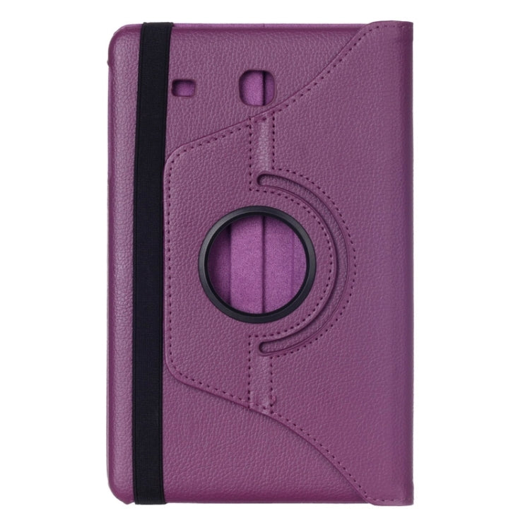 Litchi Texture 360 Degree Rotation Leather Case with Multi-functional Holder for Galaxy Tab E 9.6