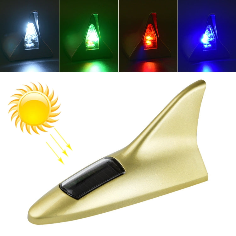 Solar Shark Fin High-positioned Alarm Light, Gold, Blue, Gray, Red