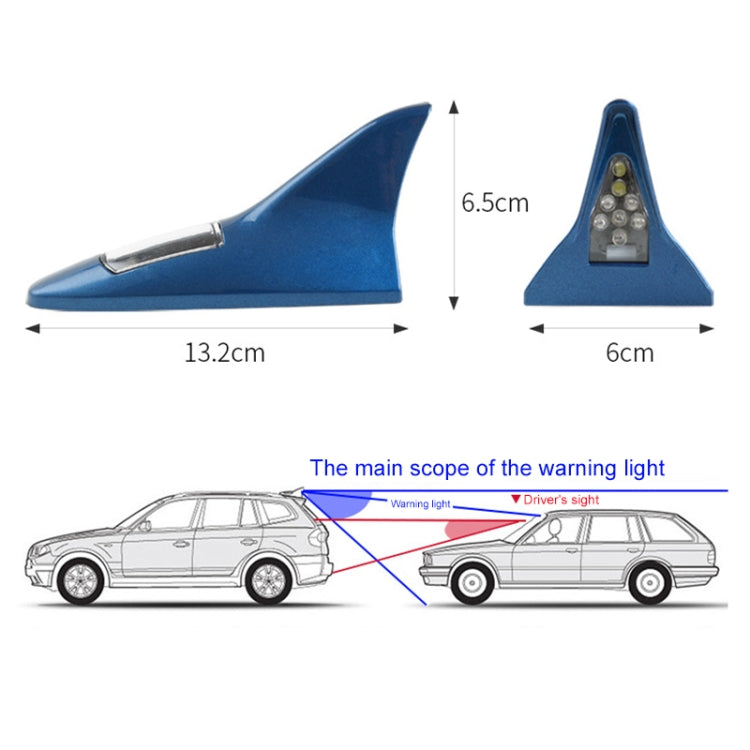 Solar Shark Fin High-positioned Alarm Light, Gold, Blue, Gray, Red