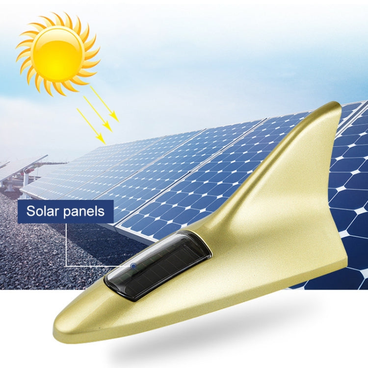 Solar Shark Fin High-positioned Alarm Light, Gold, Blue, Gray, Red