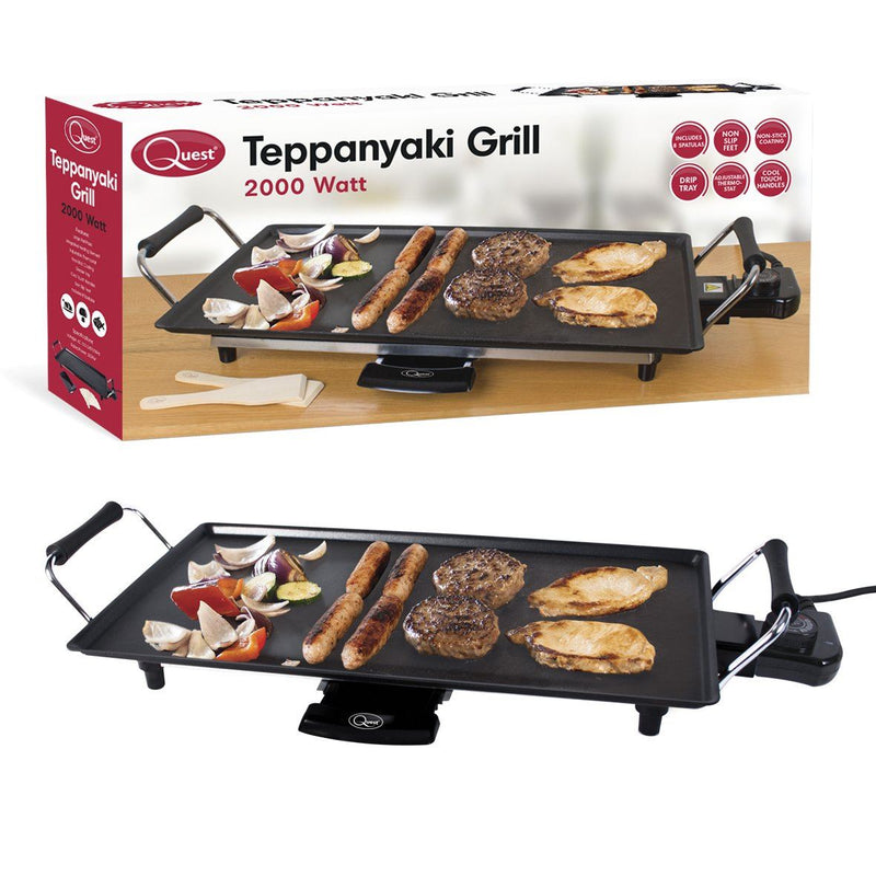 Quest Non-Stick Electric Teppanyaki Table Top Grill- 35490