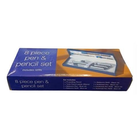 DSL 8pc Pen & Pencil Set Box (Includes Refills)