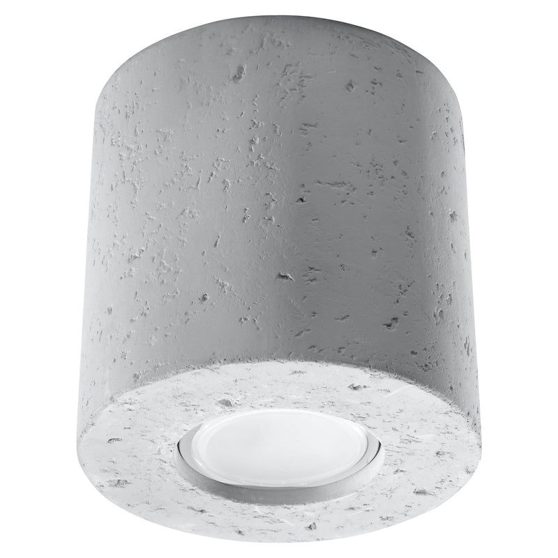 Ceiling lamp Orbis Grey Round Concrete Tube Loft Design LED GU10
