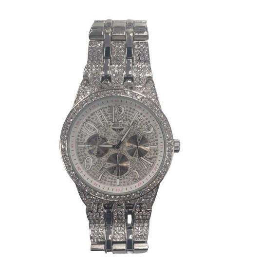 NY LONDON GENTS BLING WATCH PI-7469 SILVER