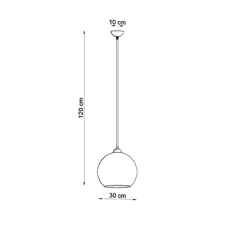 Pendant lamp steel, glass Ball minimalistic Design E27