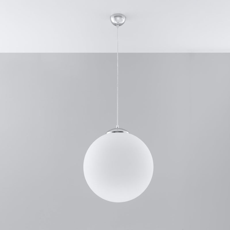 Pendant lamp steel, glass Ugo minimalistic Design E27