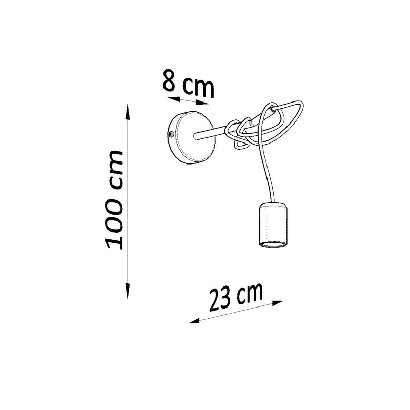 Wall lamp fabric, steel Edison loft Design E27