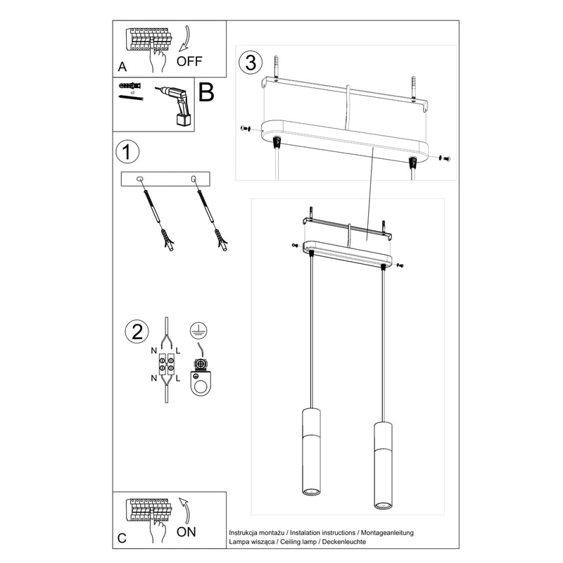 Pendant lamp steel, wood Pablo modern Design GU10
