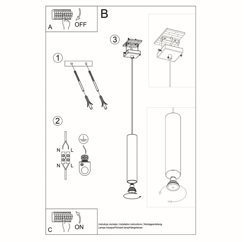 Pendant lamp wood Lino Scandinavian Design GU10