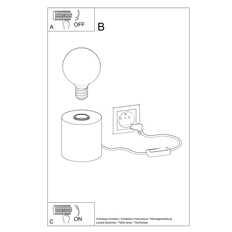 Desk lamp concrete Salgado industrial Design E27